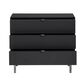 Crestview Collection Stratton 3-Drawer Chest in Black, , large