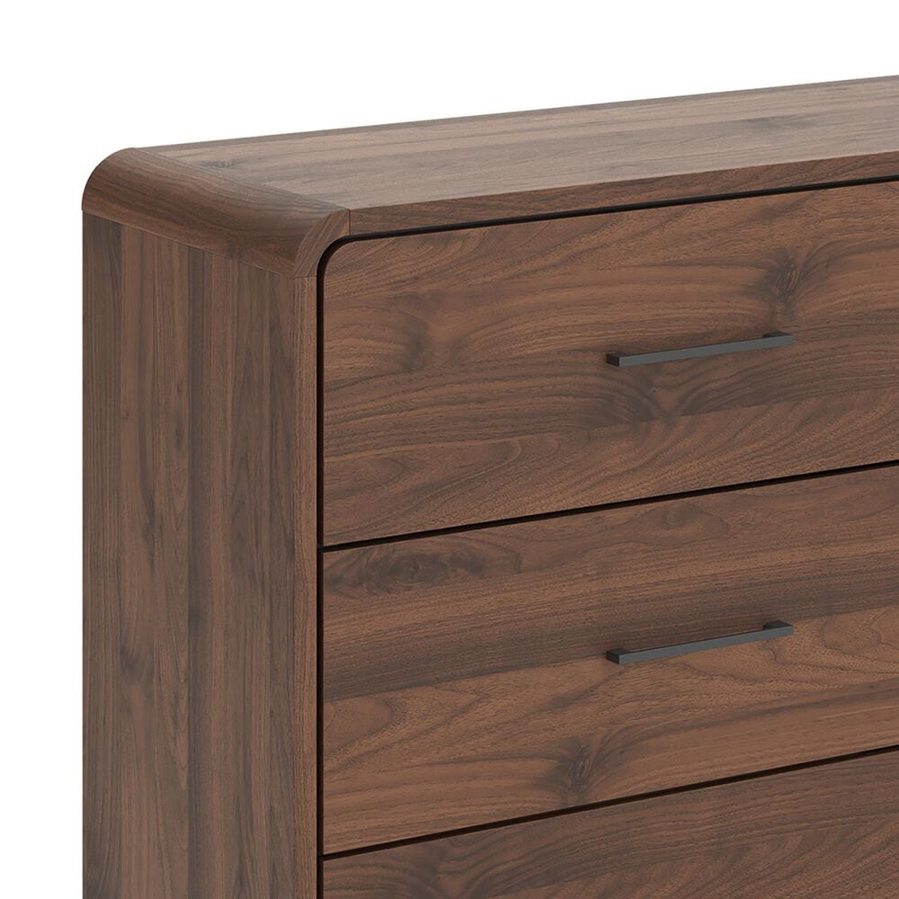 Ashley Fortlorn 4-Piece King Bedroom Set in Walnut Brown LED Light, , large