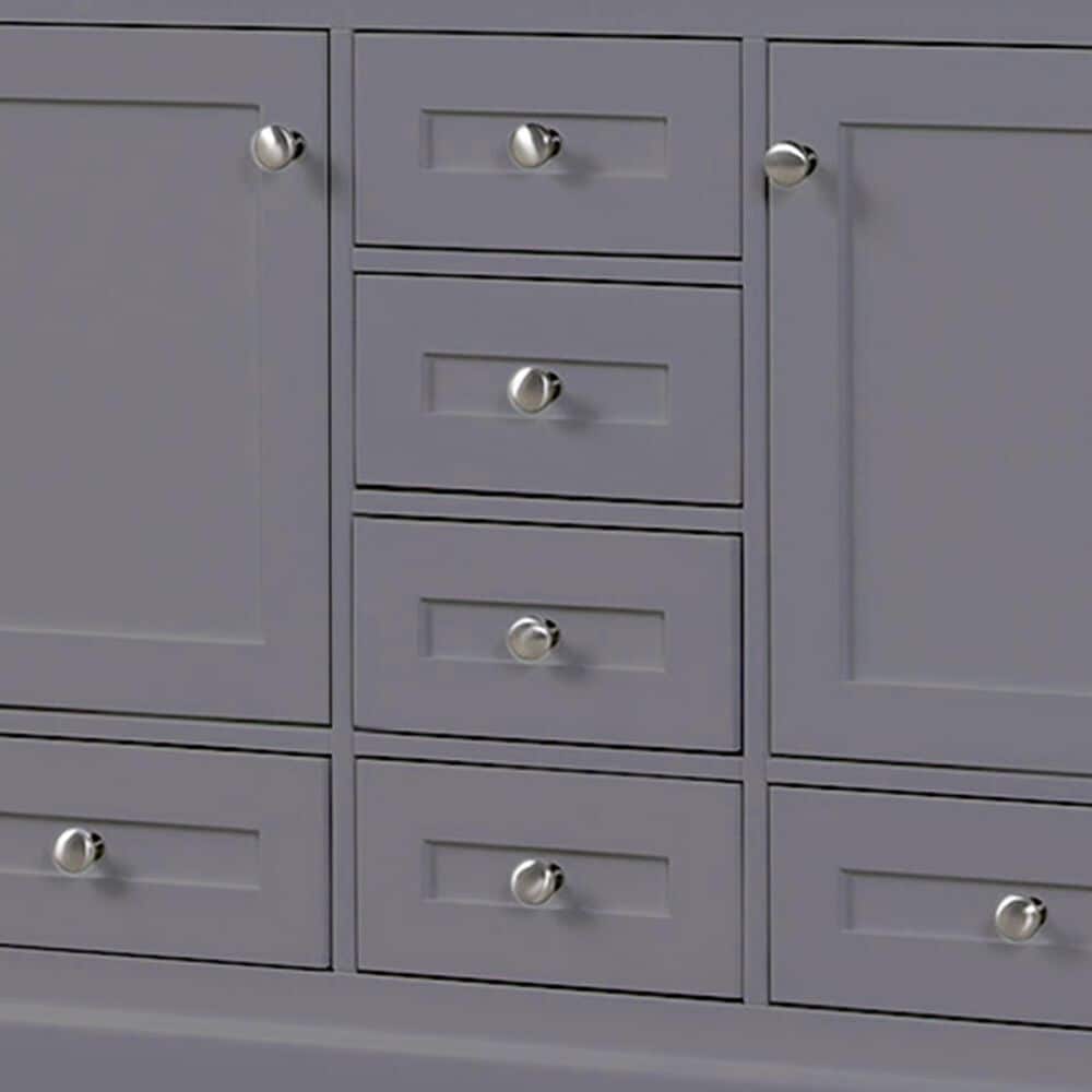 Lexora Home Dukes 48&quot; Double Bathroom Vanity in Dark Grey with 2 cm White Cultured Marble Top and Rectangular Sinks, , large