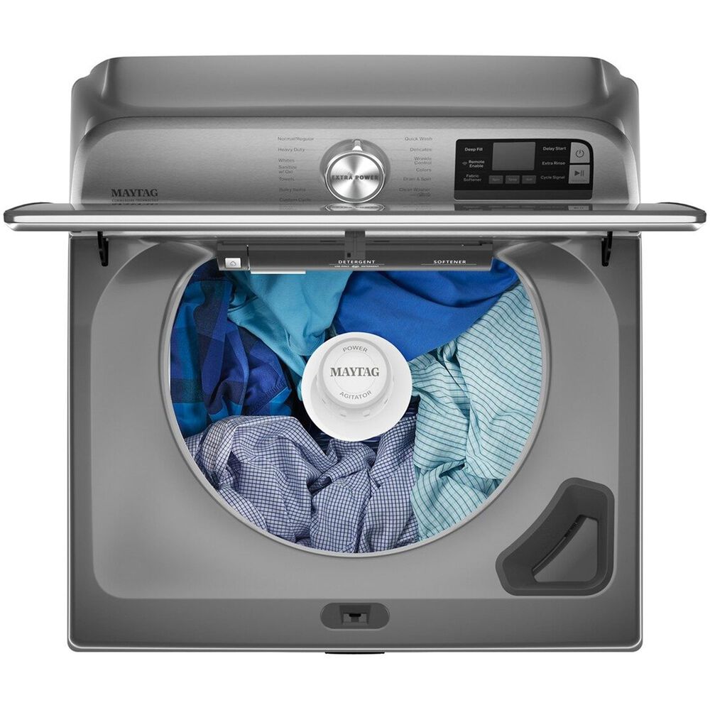 Maytag 5.2 Cu. Ft. Top Load Washer with Agitator in Metallic Slate NFM