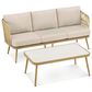 Sunwell Garden 2-Piece Patio Sofa Set in Beige, , large