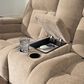 Ashley Mixed Motion Power Reclining Loveseat with Console in Brownstone, , large