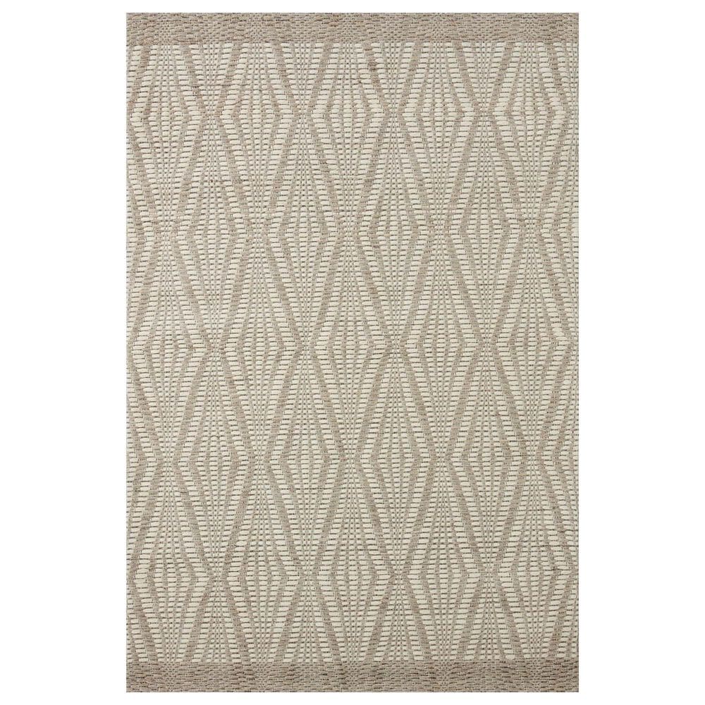 Loloi Kenzie 9"3" x 13" Ivory and Taupe Area Rug, , large