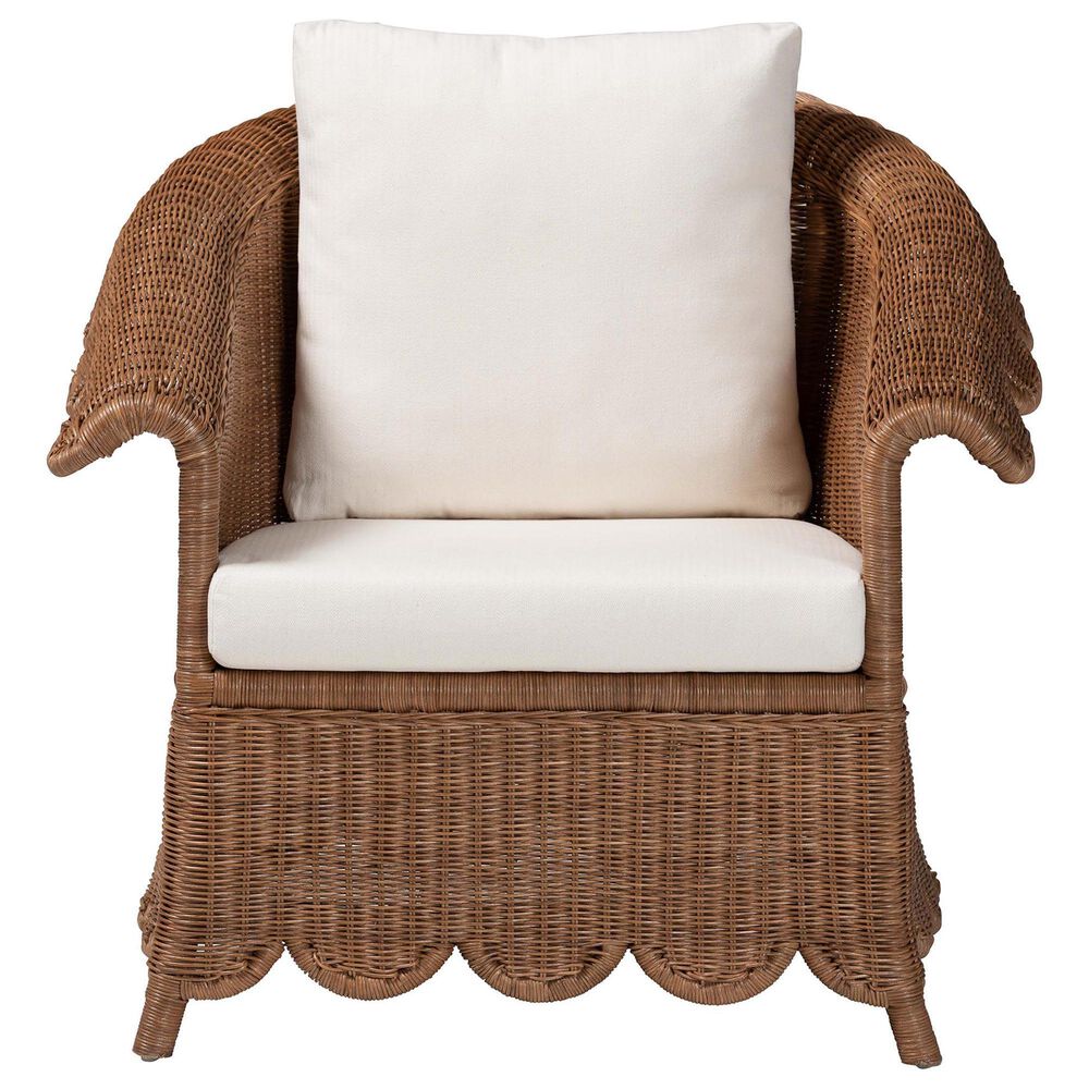 Baxton Studio Detta Arm Chair with Rolled Arms in Neutral, , large