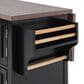 HOMLUX 54.9" Kitchen Island with Drop Leaf in Black and Brown, , large
