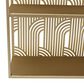 Maple and Jade 3-Level Rounded Room Wall Shelf with Arch Pattern in Gold, , large