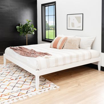Linden Boulevard Polly King Platform Bed in White, , large