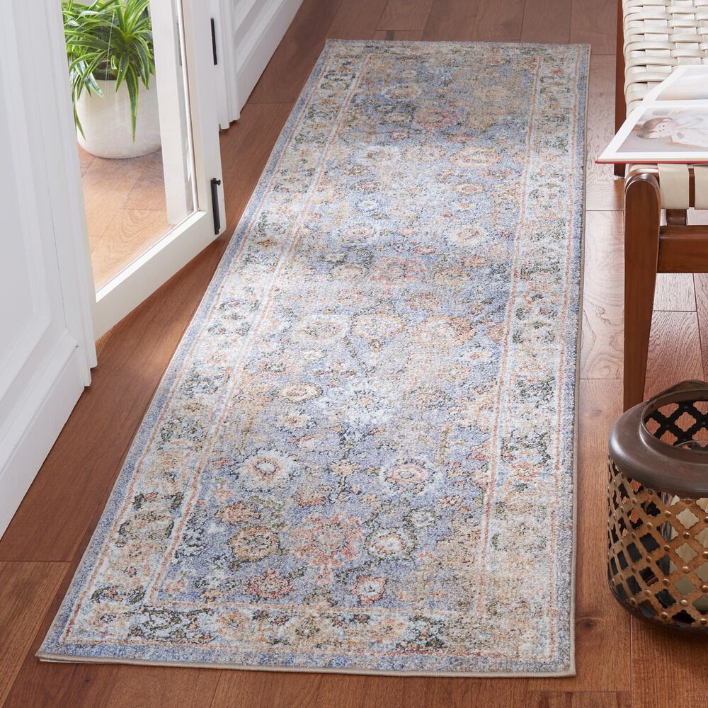 Safavieh Jasmine 2&#39;2&quot; x 9&#39; Blue and Gold Runner, , large
