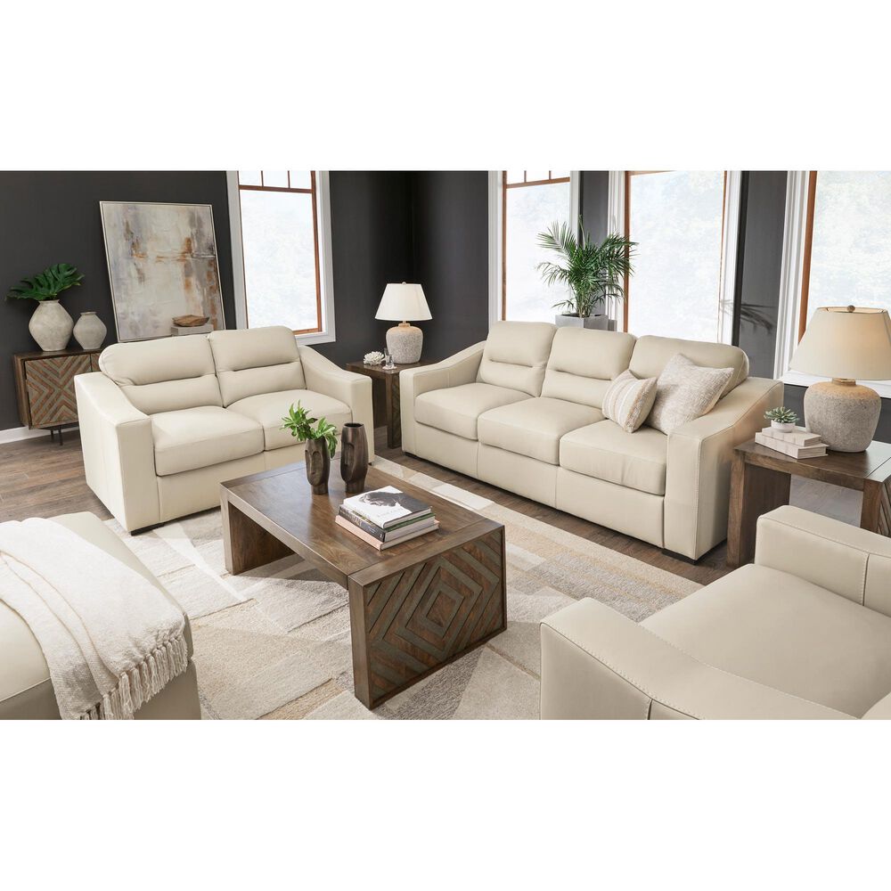 Ashley Treasure Trove Stationary Sofa and Loveseat Set in Almond, , large