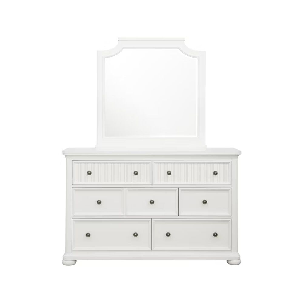 Samuel Lawrence Savannah Beveled Mirror in White, , large