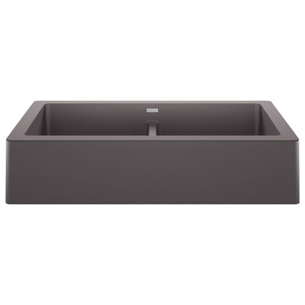 Blanco Vintera 33&quot; Equal Double Apron Farmhouse Sink in Cinder, , large
