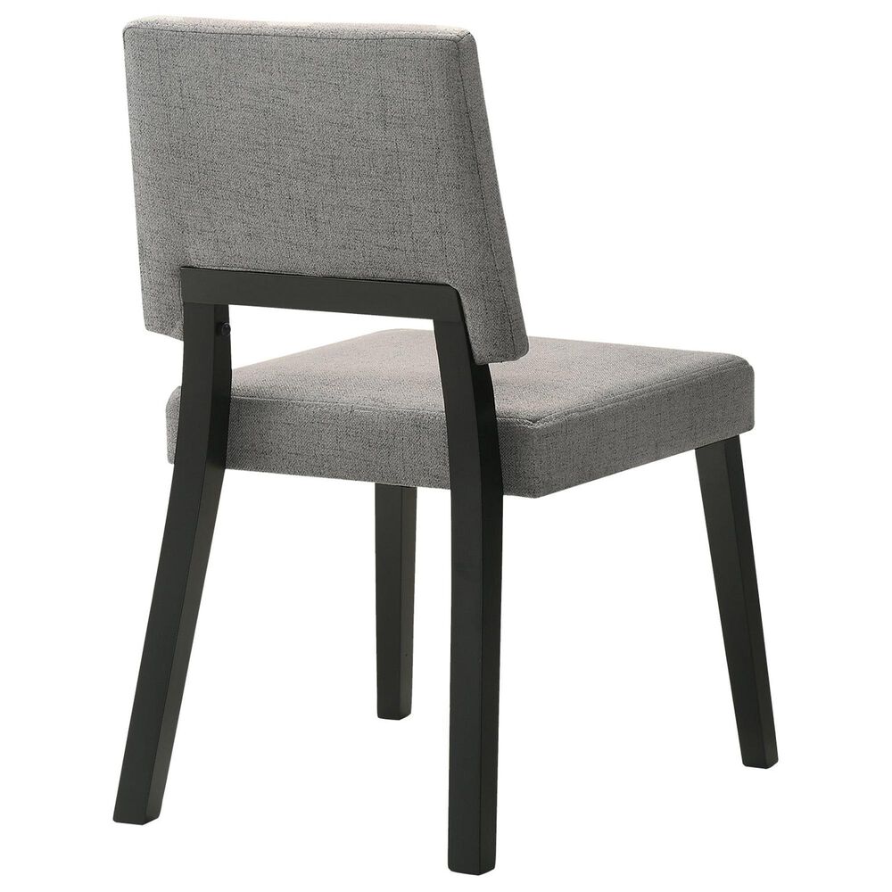 Armen Living Channell Dining Side Chair in Black, , large