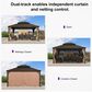 HOMLUX 13" x 15" Outdoor Hardtop Gazebo with Galvanized Steel in Brown, , large