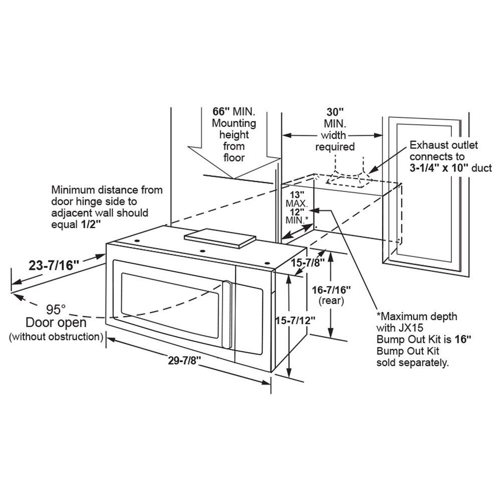 GE Appliances 1.6 Cu. Ft. Over-The-Range Microwave Oven in White, , large