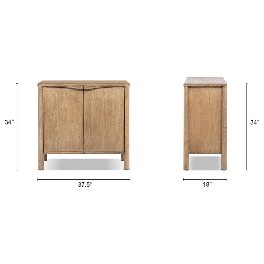 Jennifer Taylor Home Nolan 38" 2-Door Accent Cabinet in Antique Natural Brown, , large