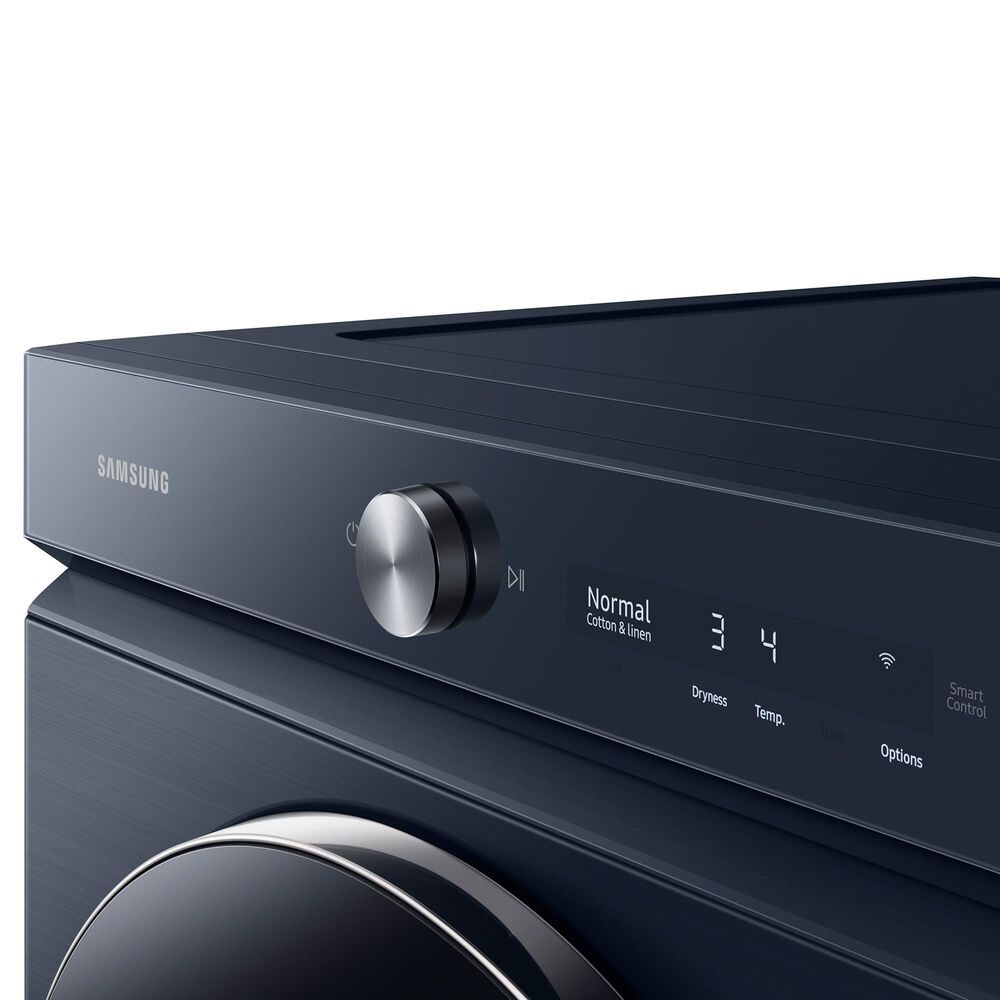 Samsung Bespoke 5.3 Cu. Ft. Front Load Washer and 7.6 Cu. Ft. Electric Dryer Laundry Pair in Brushed Navy, , large