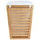Household Essentials Slatted Hamper with Cushioned Lid and Removable Bag in Natural, , large