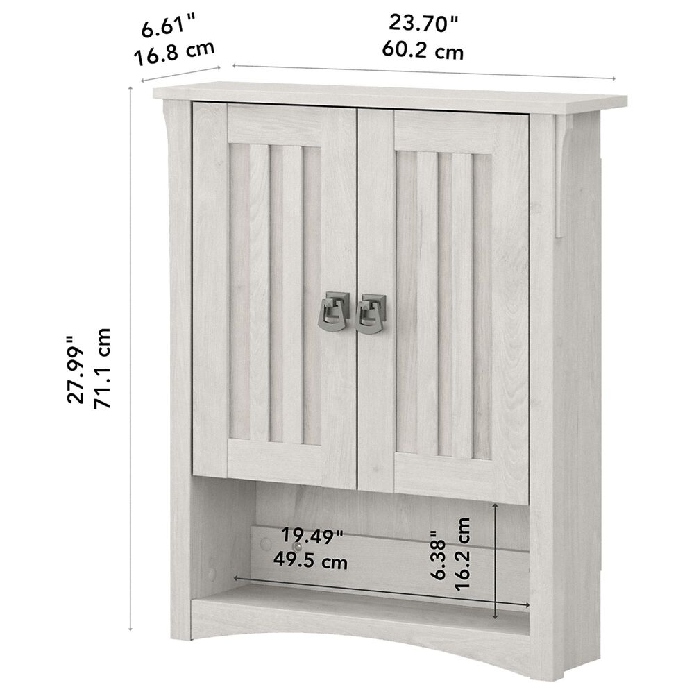 Bush Salinas Bathroom Bathroom Wall Cabinet in Linen White Oak, , large