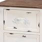 Baxton Studio Levron 2-Drawer End Table in Walnut Brown and Antique White, , large