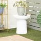 Maple and Jade Outdoor End Table in White, , large