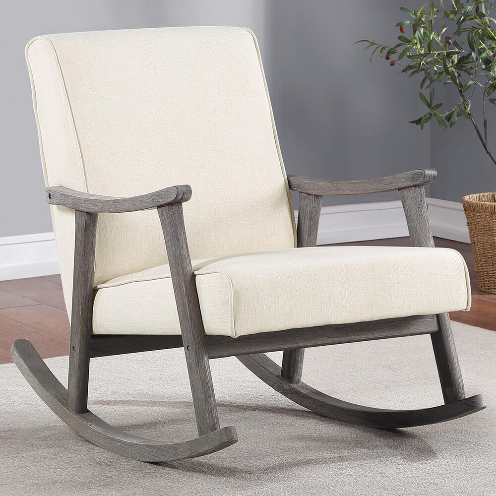 OSP Home Gainborough Rocker with Brushed Grey Frame in Linen, , large