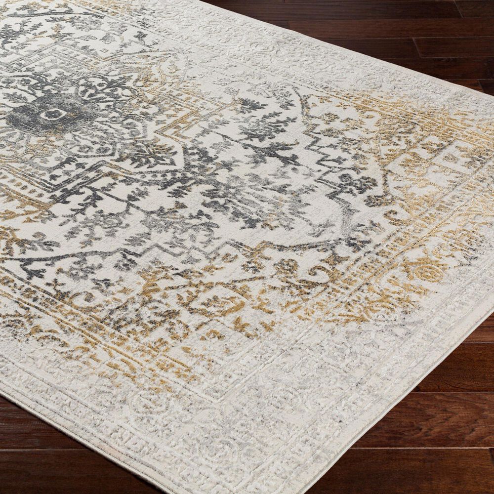 Surya Aisha 10&#39; x 14&#39; Charcoal, Gray, Mustard and Light Gray Area Rug, , large