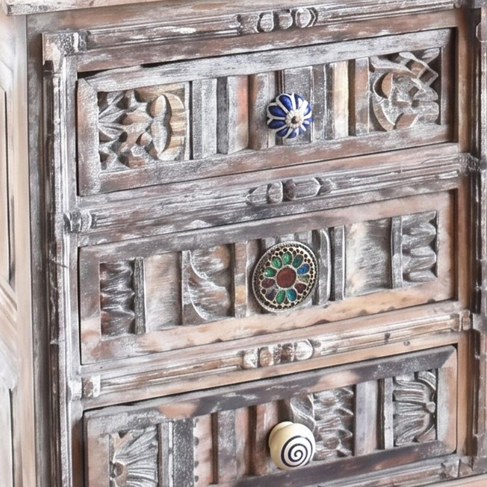 Jaipur Home One of a Kind Architectural Element Hutch Sideboard in Grey and Brown, , large