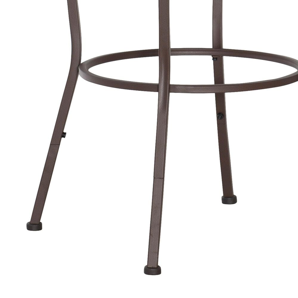 Linon Home Decor Townsend Adjustable Swivel Bar Stool with Dark Chocolate Cushion in Dark Brown (Set of 3), , large
