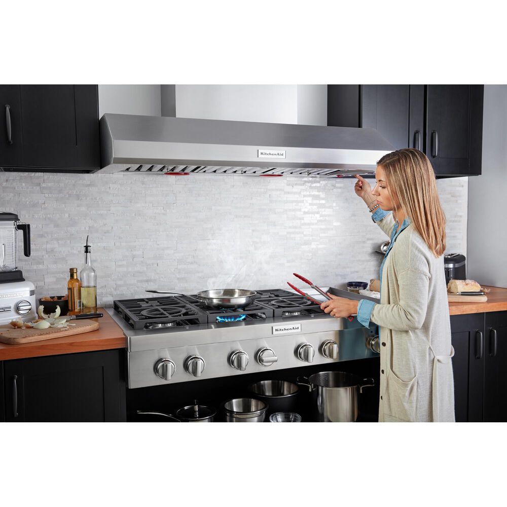 KitchenAid 48" Gas Cooktop in Stainless Steel, , large