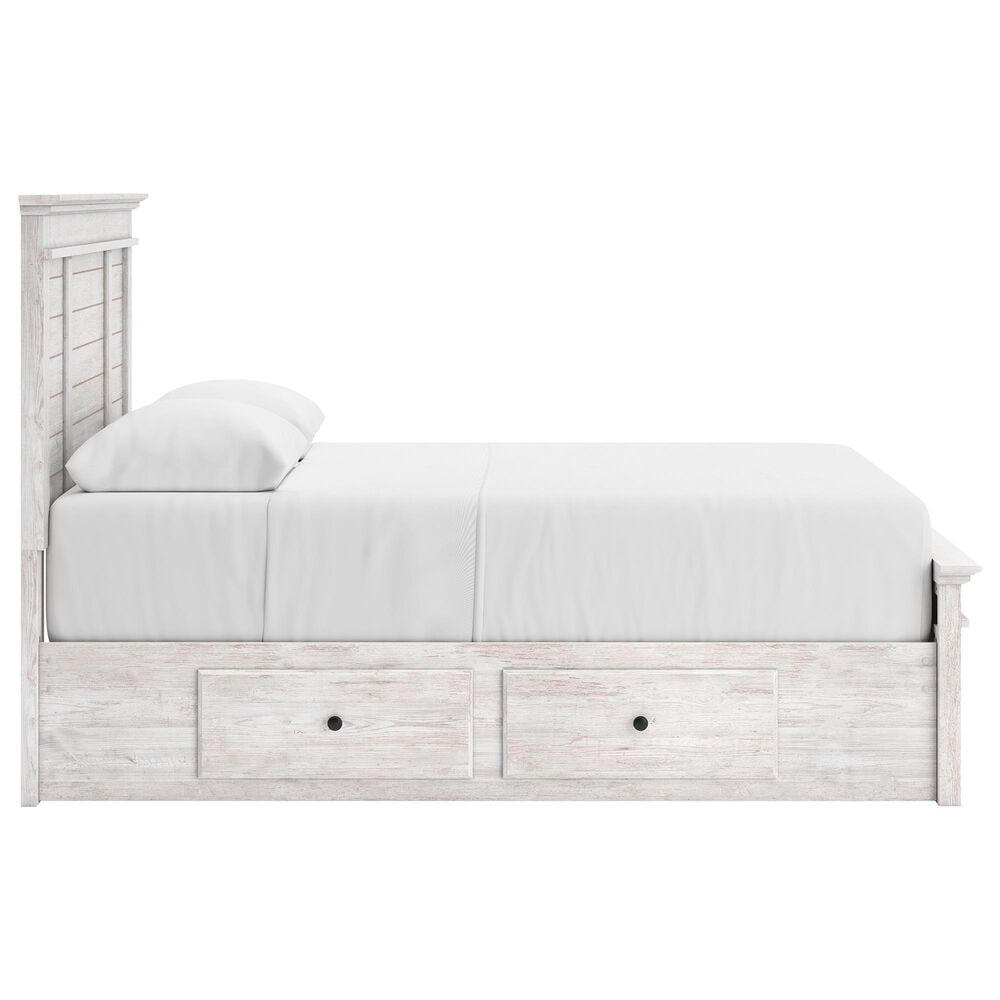 Ashley Makidern Queen Storage Bed with Four Drawers in Whitewash, , large