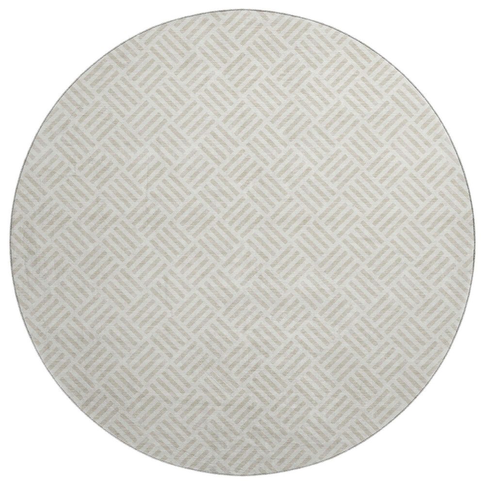 Dalyn Rug Company The Reserve TR3 Ivory 8" Round Indoor/Outdoor Area Rug, , large