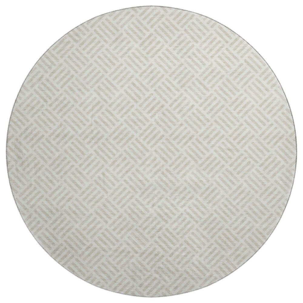 Dalyn Rug Company The Reserve TR3 Ivory 8" Round Indoor/Outdoor Area Rug, , large
