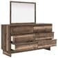 Ashley Chirason 62" 6-Drawer Dresser and Mirror in Brown, , large