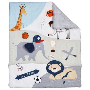 Oxford Baby Zoo Sports 3-Piece Baby Crib Nursery Bedding Set in White and Blue, , large