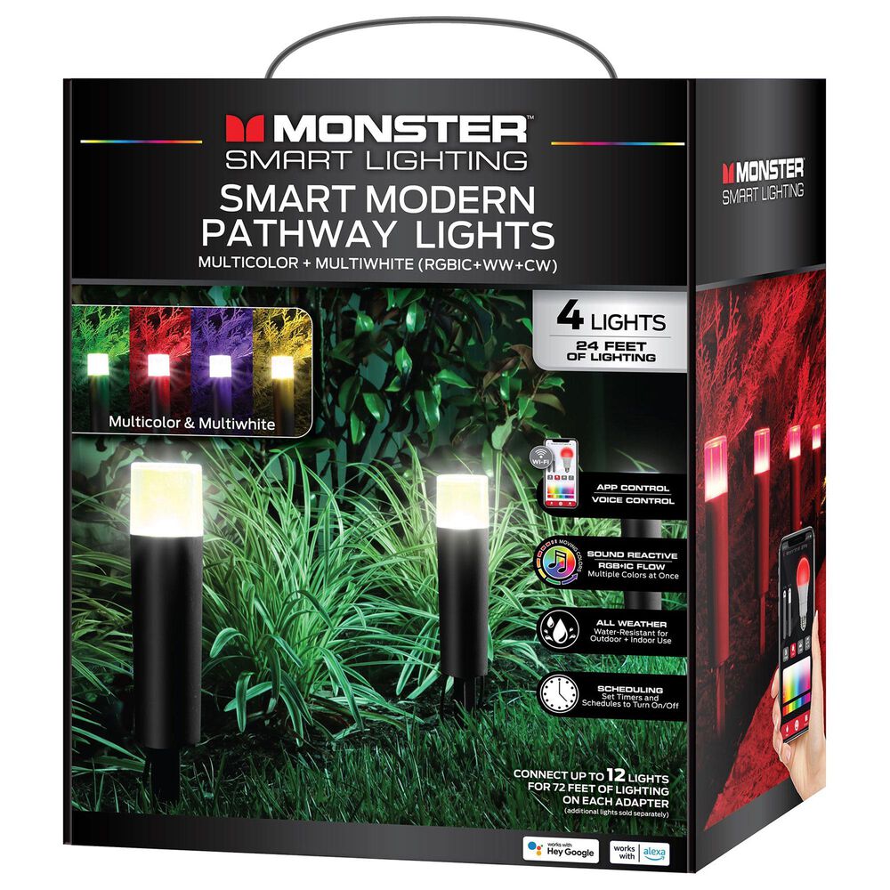Monster Illuminessence 4-Piece Pathway Light in Multicolor, , large