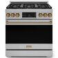 THOR KITCHEN Gordon Ramsay 6 Cu. Ft. 36" Professional Natural Gas Range with Bronze Handle Kit in Stainless Steel, , large