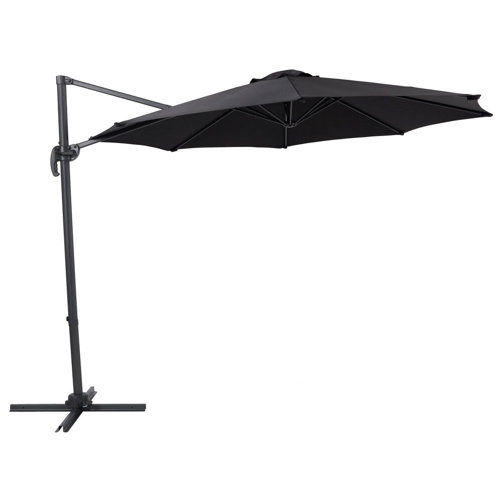 CorLiving Patio Offset Umbrella in Black, , large
