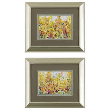 Propac "Golden Summer Garden" Wall Art in Orange (Set of 2), , large