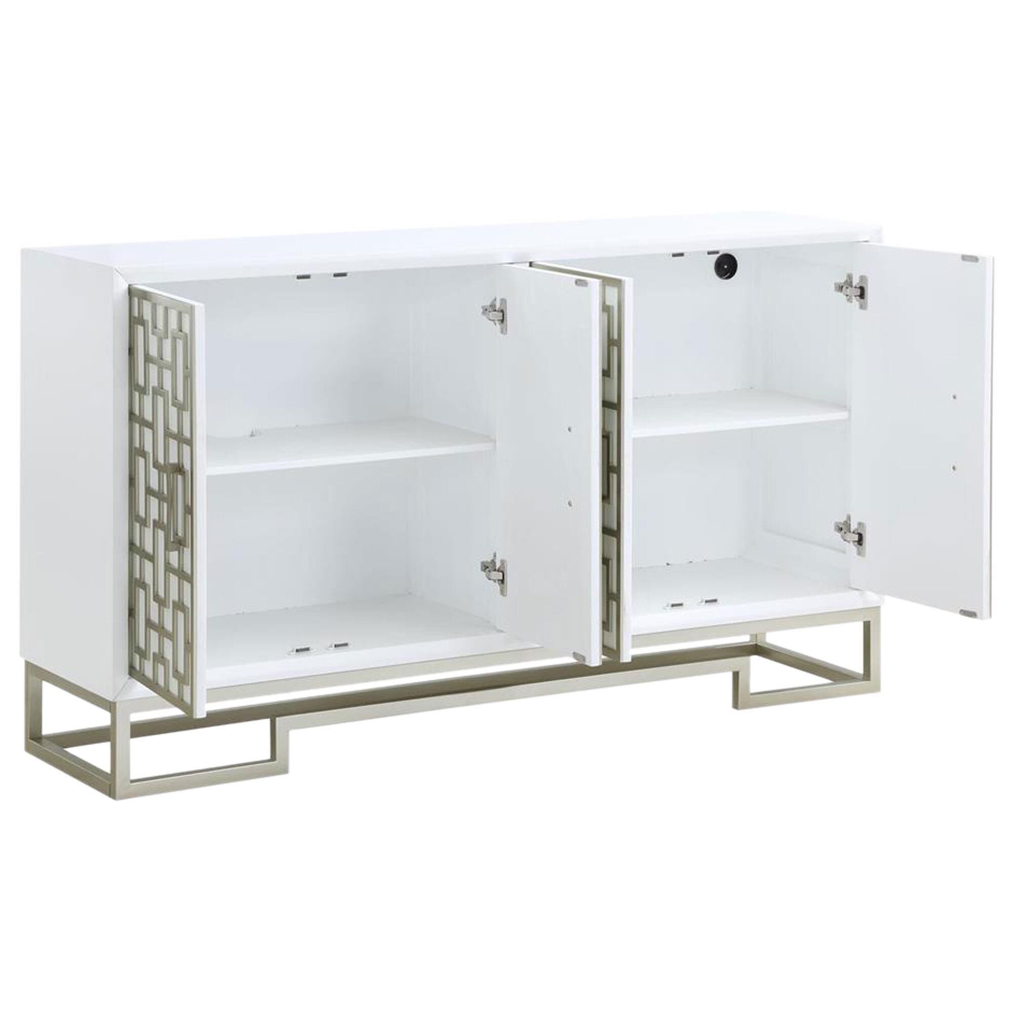 Bose top silver credenza