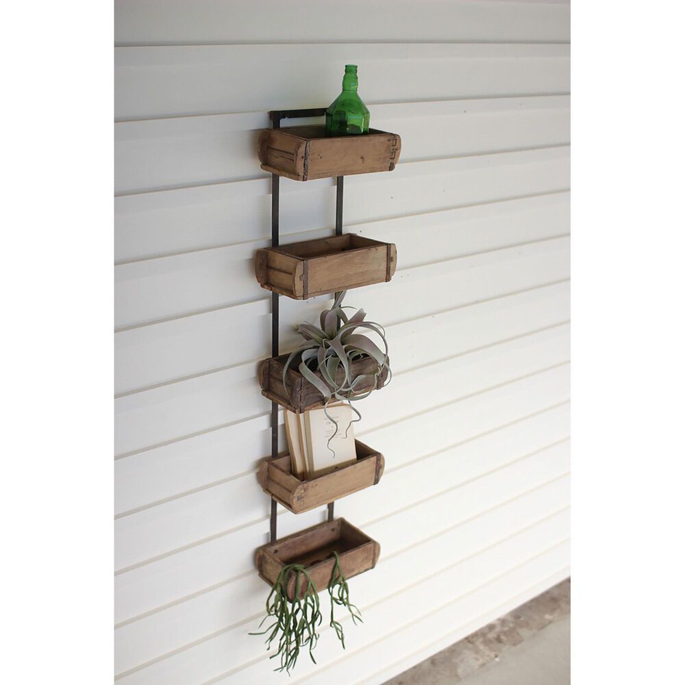Kalalou Wall Rack in Natural and Black, , large