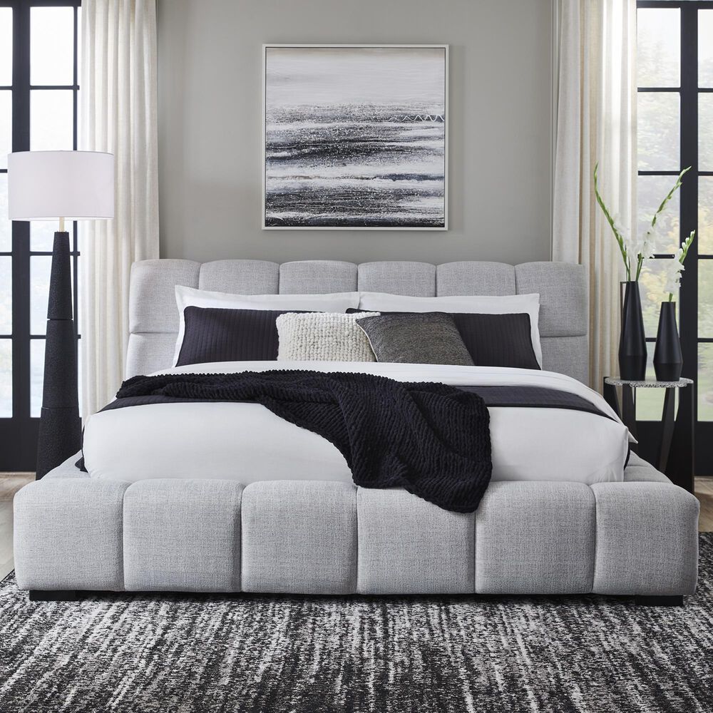 Ashley Grendusk Queen Upholstered Bed in Light Gray, , large
