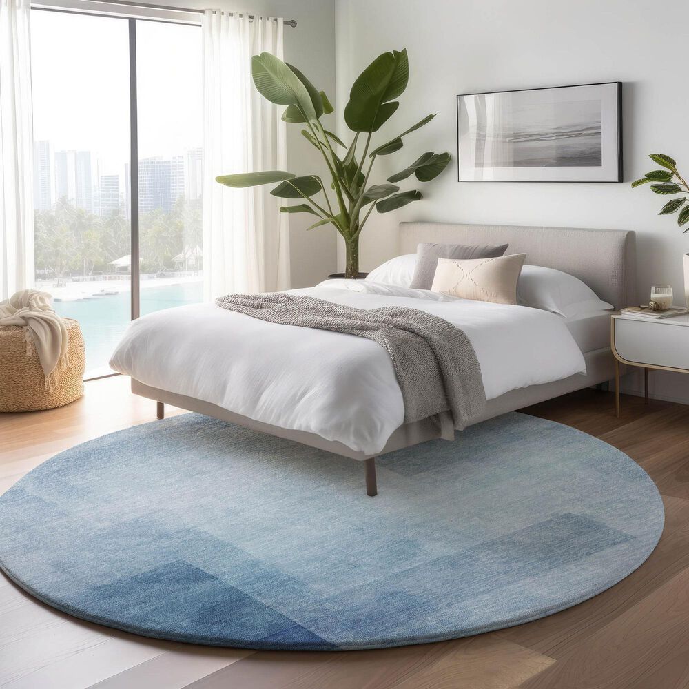 Dalyn Rug Company Pacifica PA5 8&#39; Round Blue Area Rug, , large