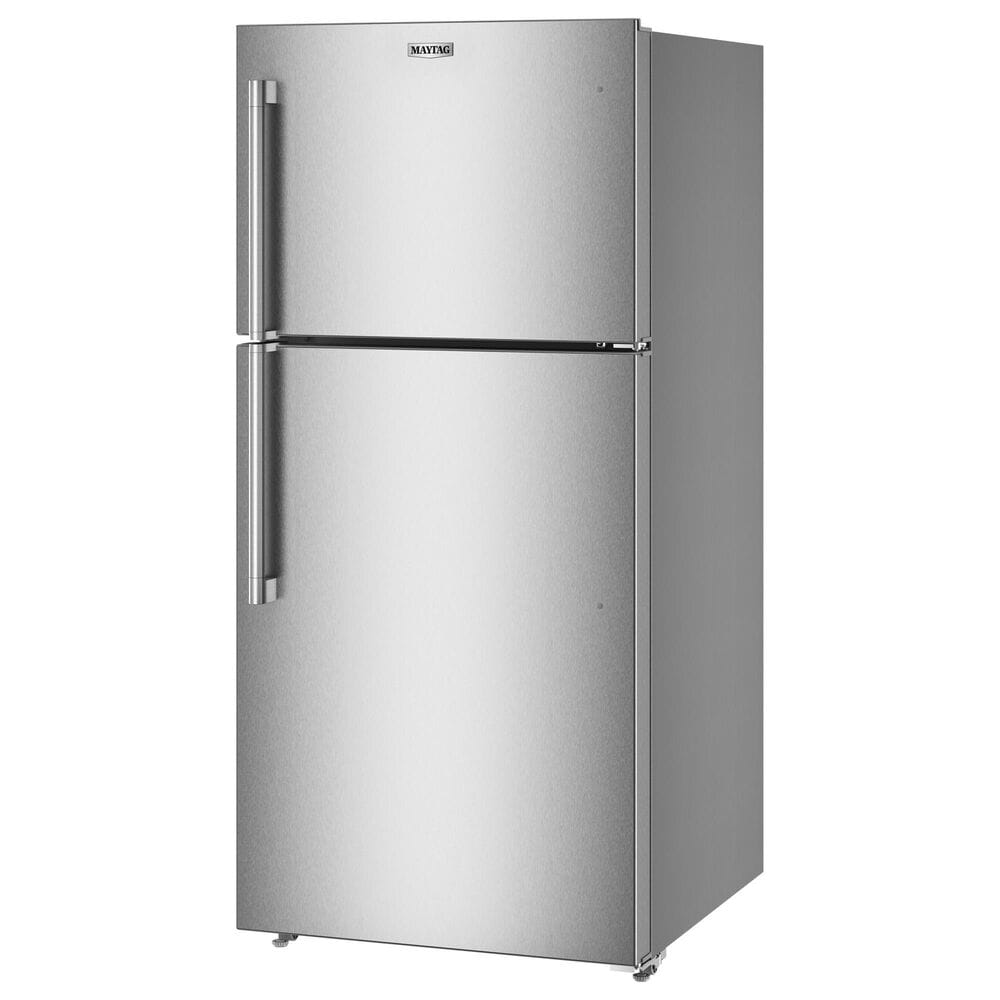 Maytag 19 Cu. Ft. Top Freezer Refrigerator with Garage Mode in Fingerprint-Resistant Stainless Steel, , large