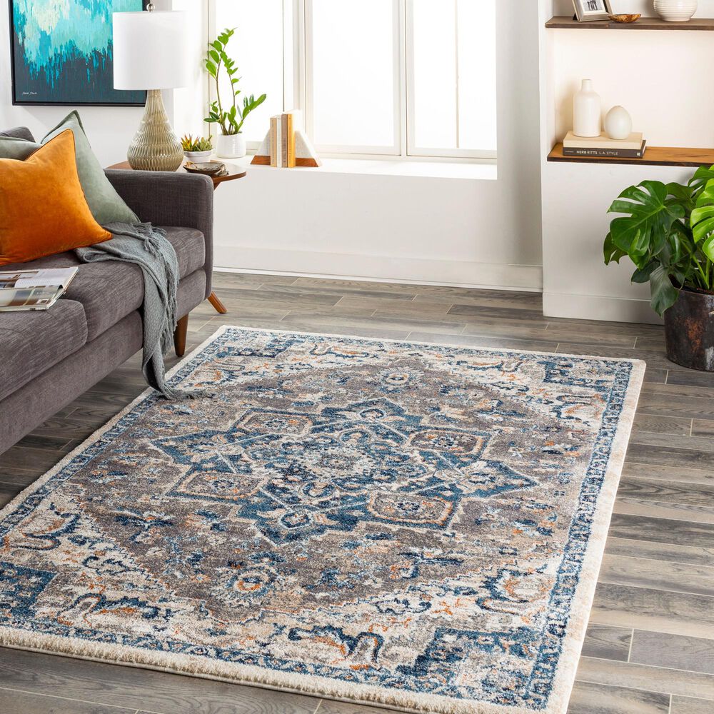 Surya Tuscany TUS-2335 Blue, Cream, Dark Blue, Gray, Dusty Coral and Light Beige 12&#39; x 15&#39; Area Rug, , large