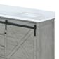 Lexora Home Marsyas 80" Double Bathroom Vanity in Ash Grey with 2 cm White Cultured Marble Top and Rectangular Sinks, , large