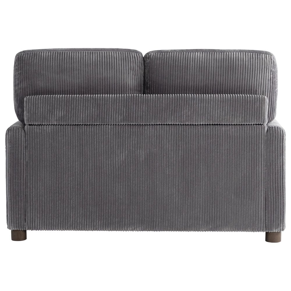 Lifestyle Solutions Drew Twin Loveseat Sleeper with Gray Cushion in Brown, , large