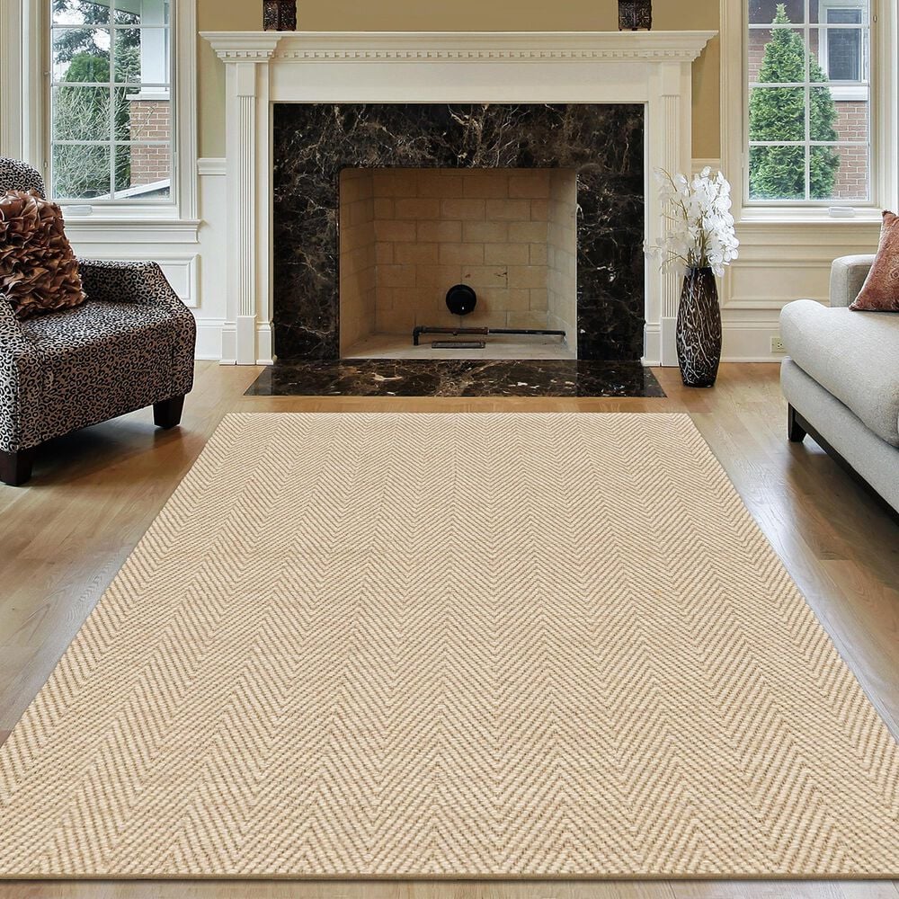 Radici USA Naturale 021 10&#39; x 14&#39; Beige Area Rug, , large