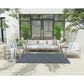 Nourison Twist Reversible 5" x 7" Blue Indoor/Outdoor Area Rug, , large