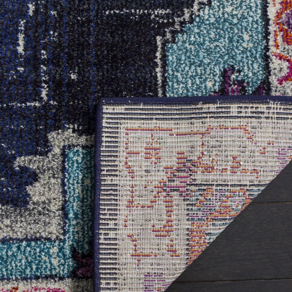 Safavieh Monaco MNC254Z 5&#39;1&quot; x 7&#39;7&quot; Black and Blue Area Rug, , large