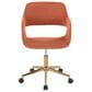 Lumisource Margarite Task Chair with Orange Fabric Cushion in Black, , large